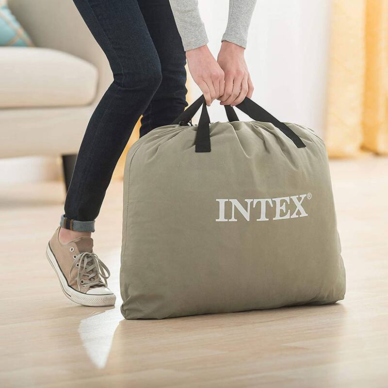 Intex Dura Beam Deluxe Pillow Bed with Built In Pump, Twin