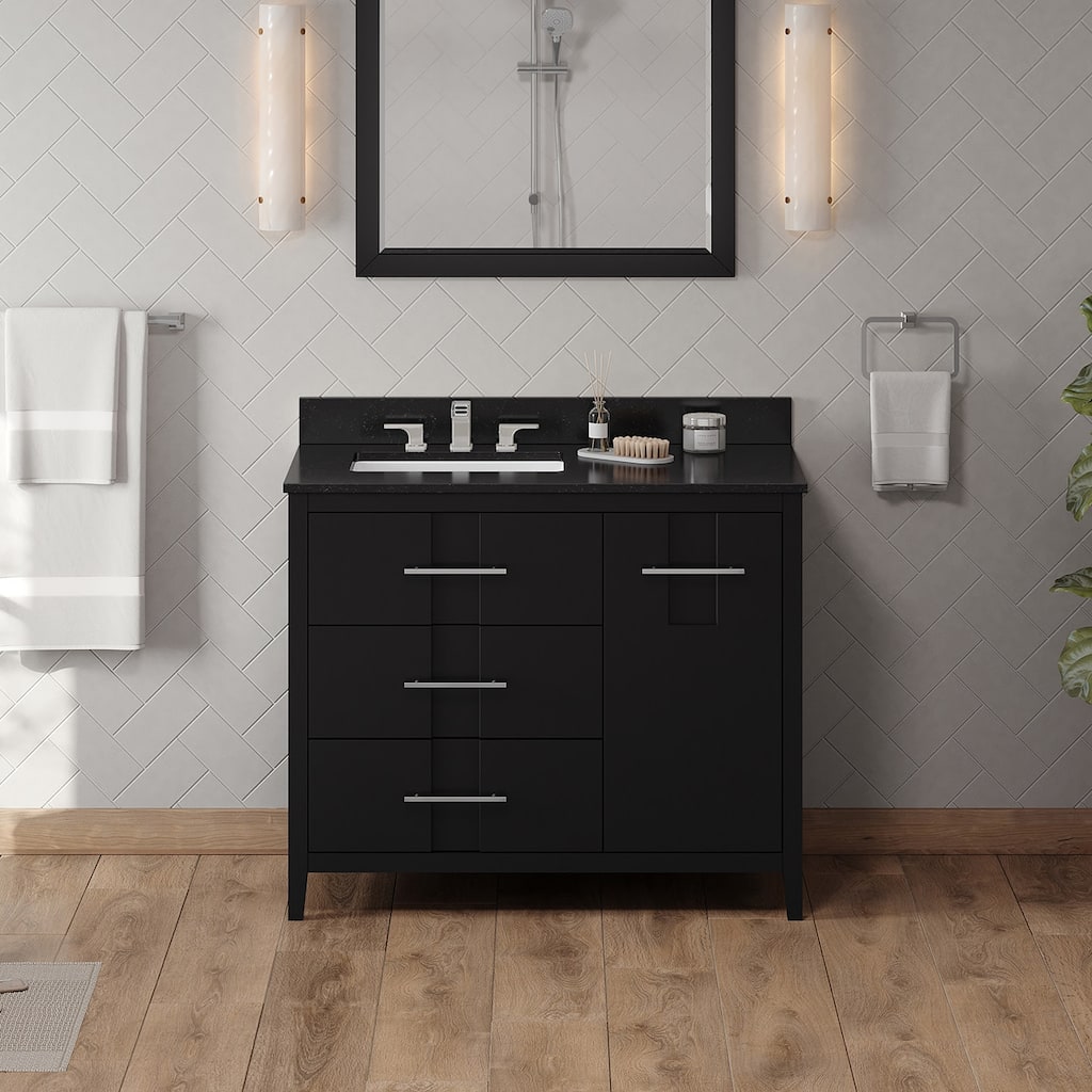 Jeffrey Alexander VKITKAT42R-GRANITE Katara 42" Free Standing Vanity