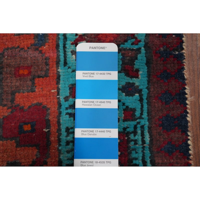 Hand Knotted Oriental 100% Wool Carpet Traditional Tribal Multi-Colored Ardebil Runner Rug - 7' 4'' X 3' 4''