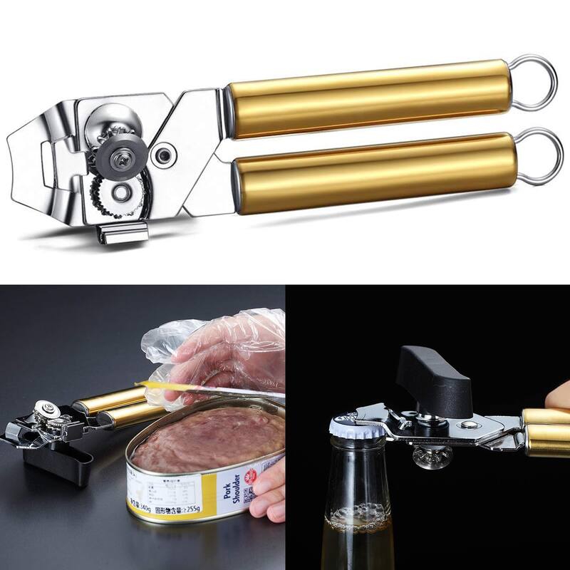 Heavy Duty Handheld Stainless Steel Can Opener - 8.66"W x 2.16"H