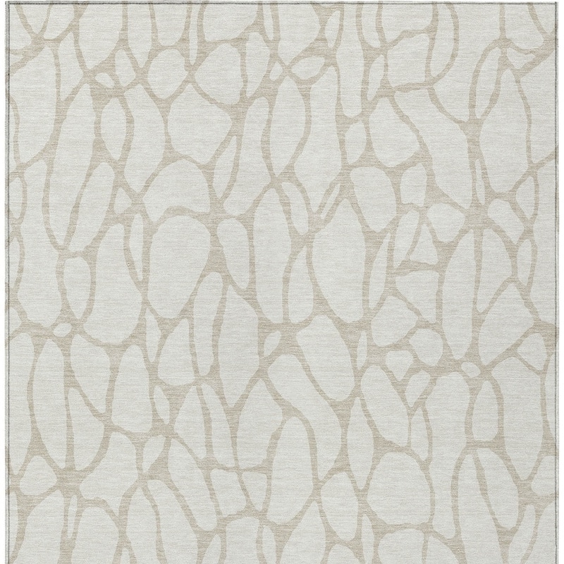 HomeRoots Geometric Transitional Rectangle Outdoor Rug