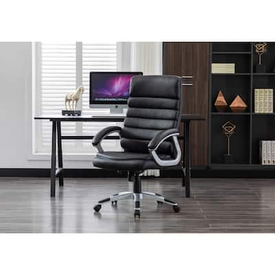 Porthos Home Neils Executive Office Chair, PU Leather, Roller Wheels