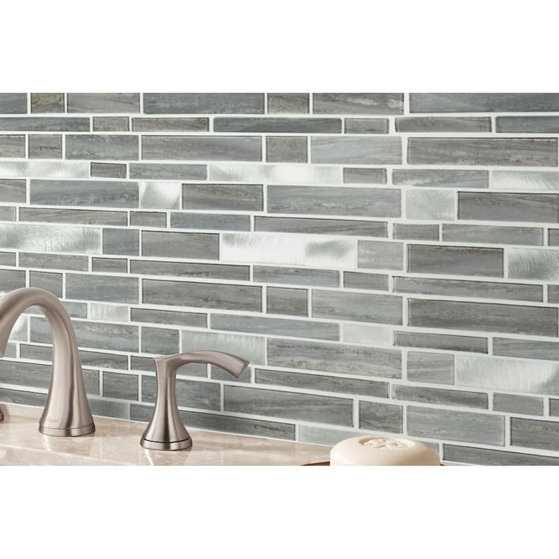 Ackland AKM-G-12X12IL-CA 12" x 12" Glass and Marble and Metal and