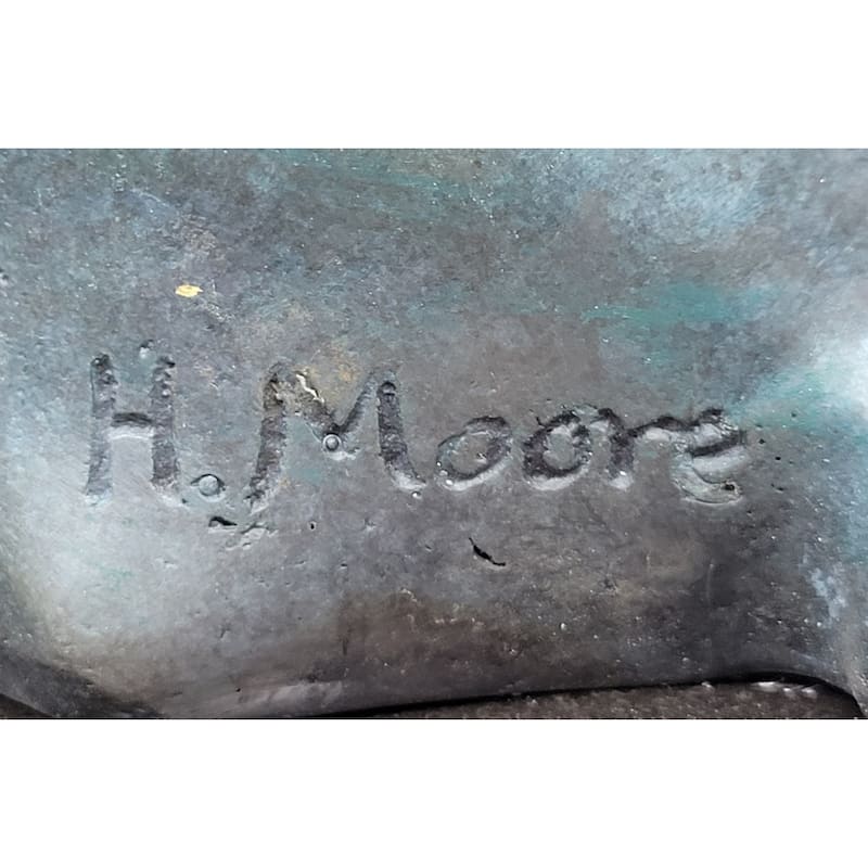 Hand Made Cougar Puma Mountain Lion Genuine Bronze Sculpture By Henry Moore