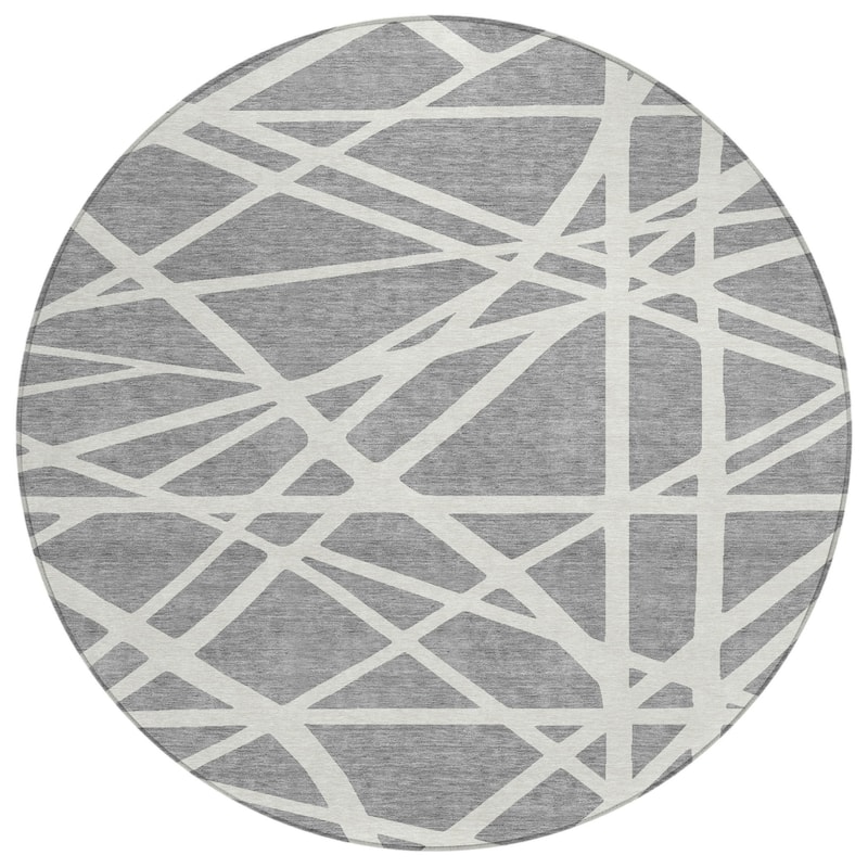 HomeRoots Geometric Transitional Rectangle Outdoor Rug