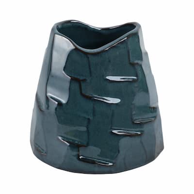 Terracotta Vase with Sculpted Texture Design Modern Decorative Accent