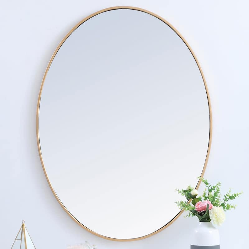 Elegant Lighting MR4630 Decker 30" W x 40" H Contemporary Oval Framed