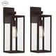 preview thumbnail 9 of 50, 2-pack 13" H 1-Light Black Outdoor wall Lantern(Dusk to Dawn could be chosen) 18"in - Brown
