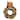 17 in. Retro C9 Bulb Wreath - Black and Orange