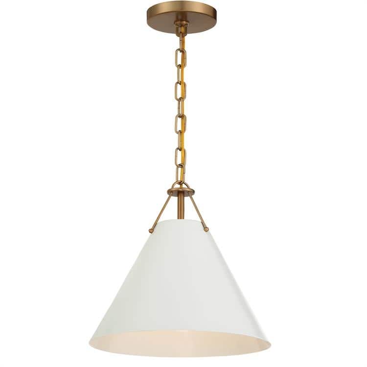 Xavier 1 Light Vibrant Gold Pendant - 12'' W x 12'' H