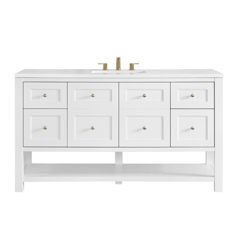 Breckenridge 60" Single Vanity, Bright White - 60S