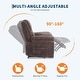 preview thumbnail 27 of 37, Corduroy Recliner Chair, Manual Recliner Sofa with Handle, Pillow Top Arms, Thick Padding, Side Pocket, 330Lbs Capacity