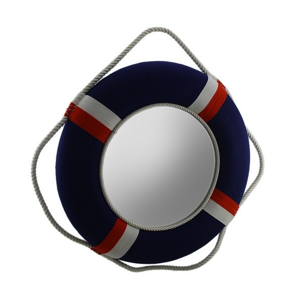 Shop Red White Amp Blue Nautical Life Ring Wall Mirror 19