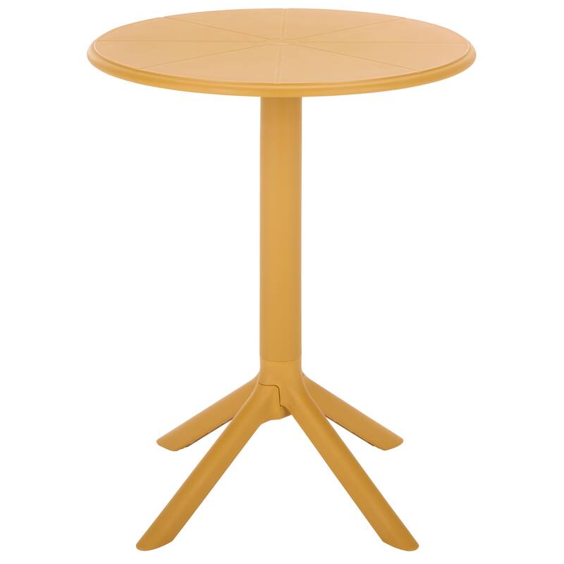 SAFAVIEH Outdoor Living Stella Round Bistro Table - 24"W x 24"D x 30"H - Yellow