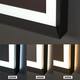 Wall Mounted Back Light Bathroom Framed LED Mirror Anti- Fog With Dimmable Light Touch Sensor And Memory Function