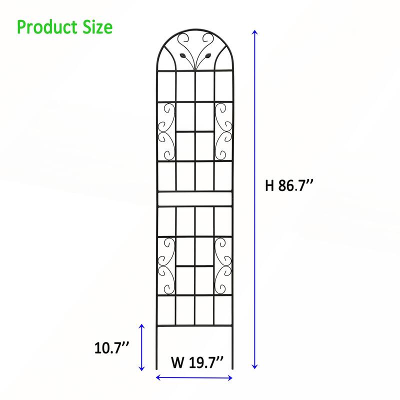4 Pack Metal Garden Trellis 86.7in x 19.7in Rustproof Trellis