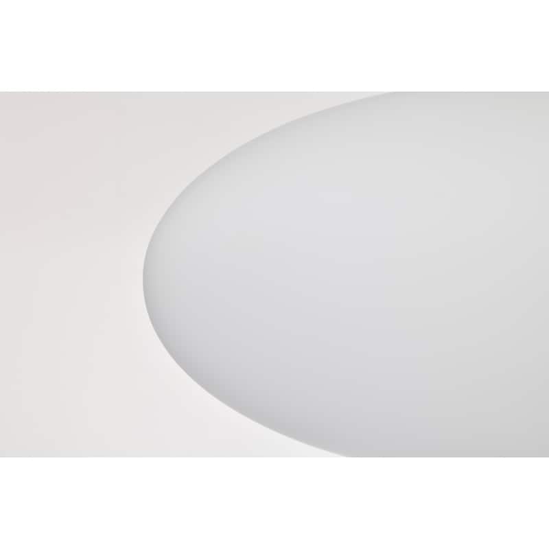 Livia Brass Pendant Light with Glass Oval Frosted Shade