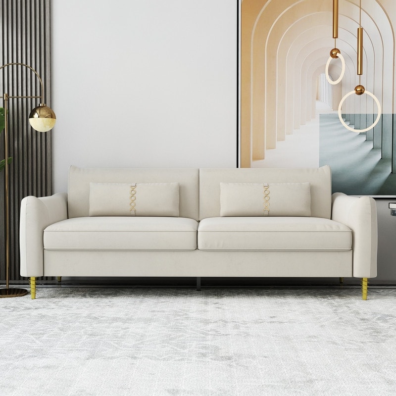 Plush 3 hot sale seater sofa