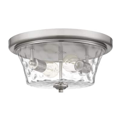Acacia 2-Light Brushed Nickel Flush Mount