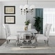 preview thumbnail 53 of 193, 65 inch Faux Marble Dining Table Set with Boucle Dining Chairs
