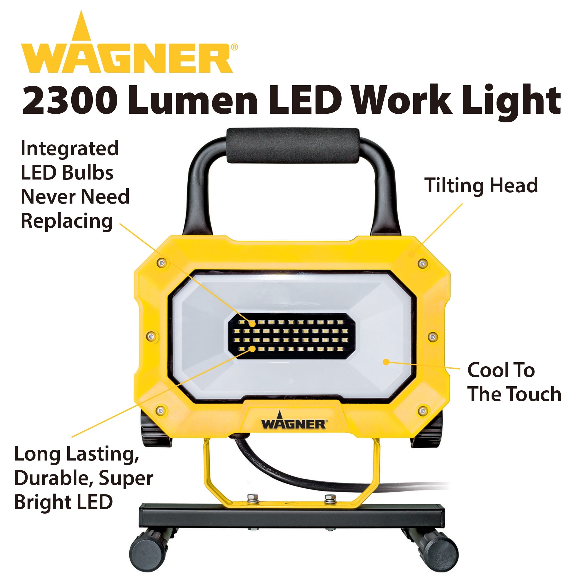 kruis Wizard redden Wagner 2300 Lumen LED Portable Worklight 5000 Kelvin 25 Watts - 130004 -  Overstock - 20736778