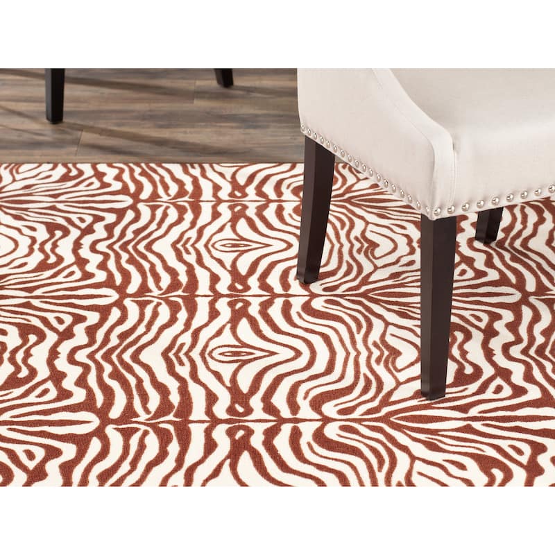 SAFAVIEH Metropolis Gladis Tiger Rug - 5'3" x 7'11" - Creme/Brown