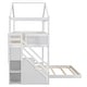 preview thumbnail 7 of 13, White L-Shaped Playhouse Bed Frame Twin over Full with Blackboard