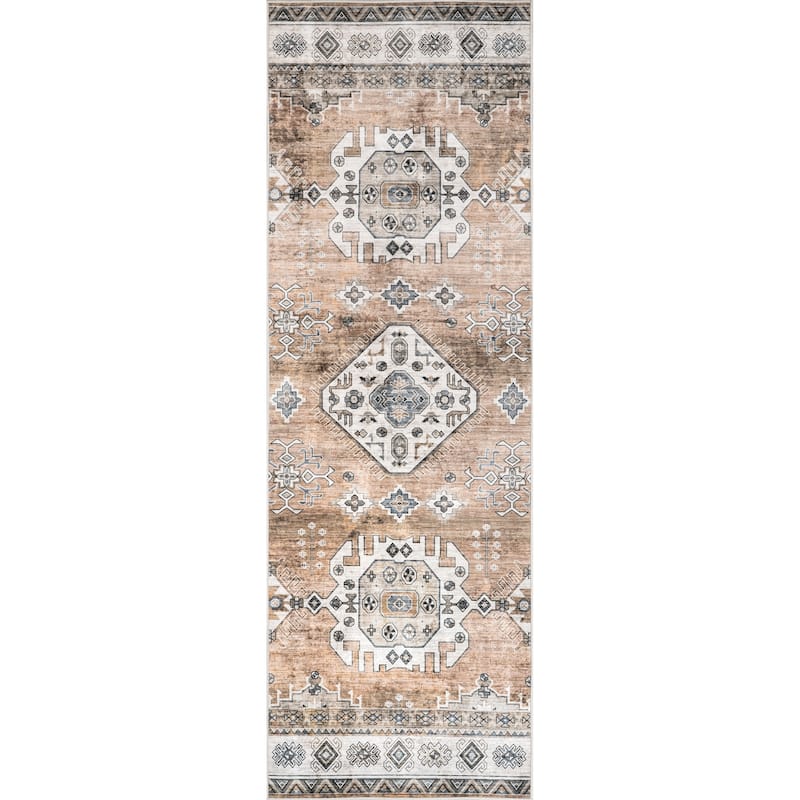 Nuloom Evelina Traditional SplashGuard Machine Washable Area Rug