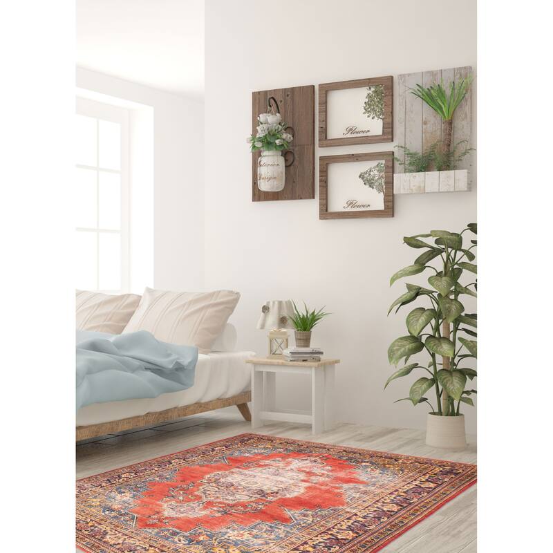 ECARPETGALLERY Hand-knotted Antalya Vintage Dark Copper Wool Rug - 5'7 x 7'1