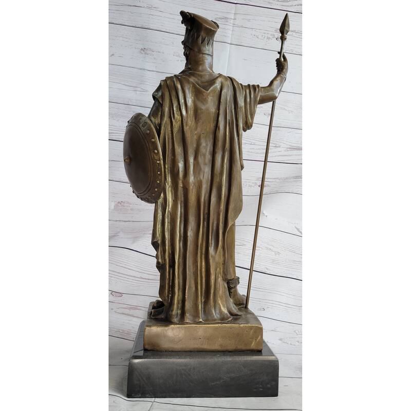 Achaemenid Persian King Darius Cyrus Xerxes Bronze Statue Sculpture Figure Art On Marble Base