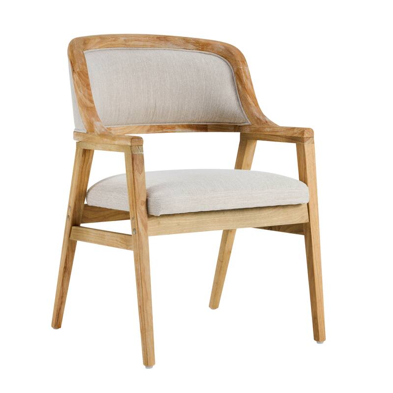 Christopher Knight Home - Harlowe Mid-Century Modern Upholstered Dining Chairs Set of 2 with Solid Ruberwood Legs