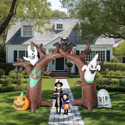 8FT Halloween Inflatables Scary Tree Outdoor Decorations