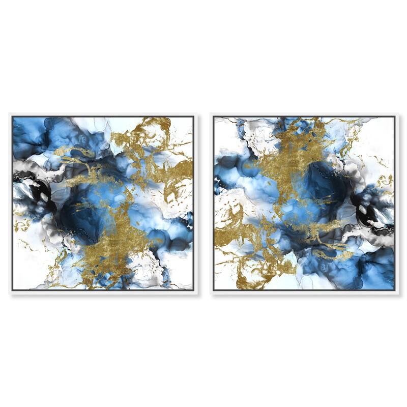 Moonlit Gold Canvas by Art Remedy - 16" x 16" - Gold