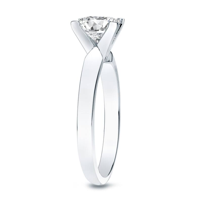 Auriya 14k Gold 1/4ctw Princess-cut Solitaire Diamond Engagement Ring
