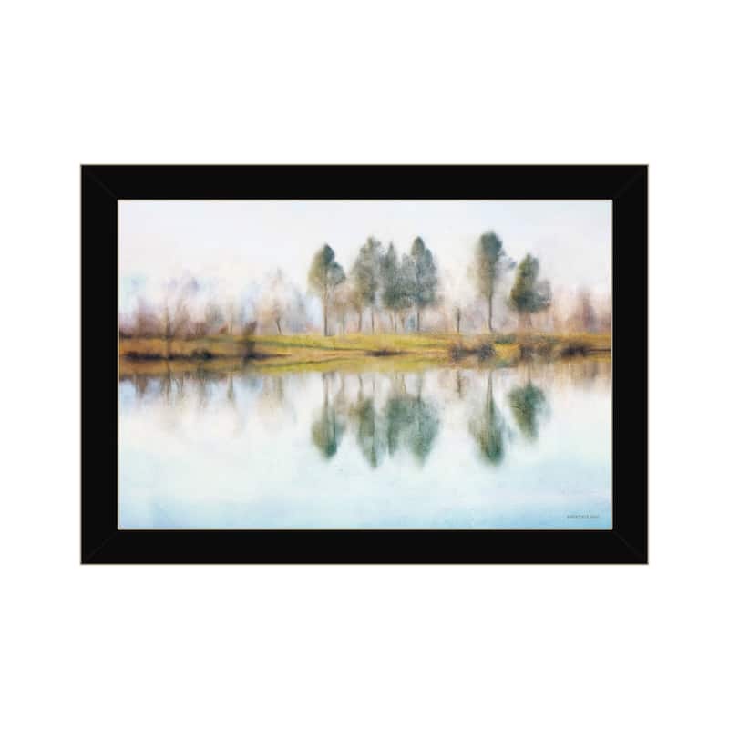 TrendyDecor4U "Lake Reflections" Framed Print Wall Art