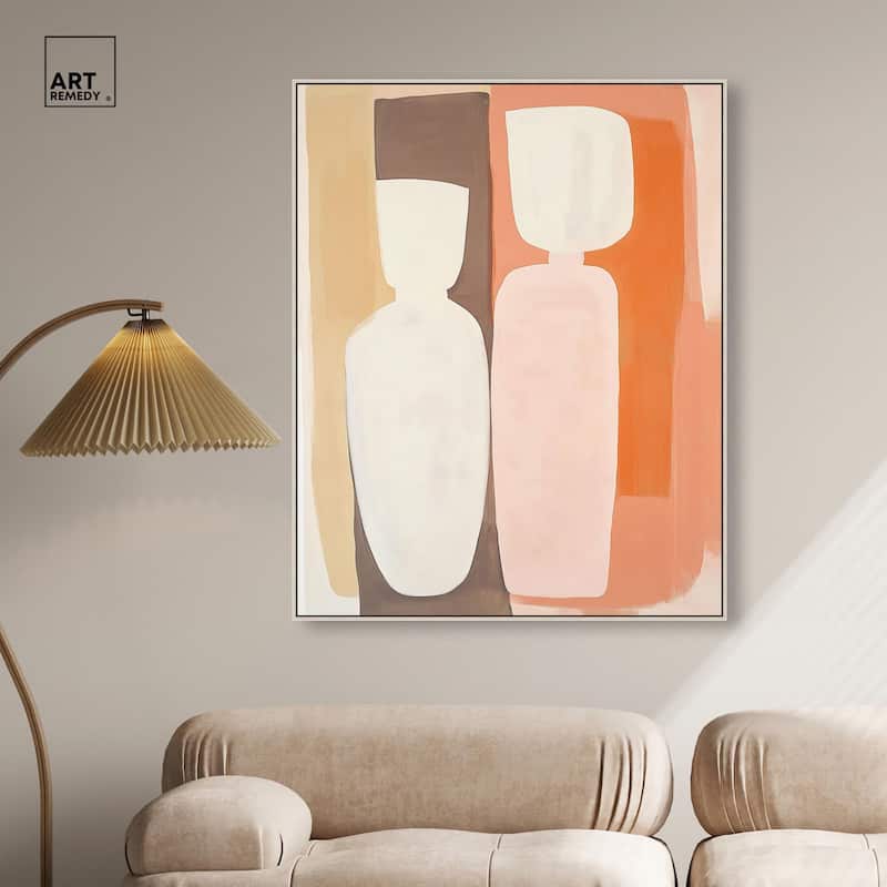 Pink Meets Clay I Canvas by Art Remedy
