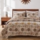 preview thumbnail 5 of 6, Greenland Home Fashions Andorra Suzani Medallion 100% Cotton Reversible Quilt Set