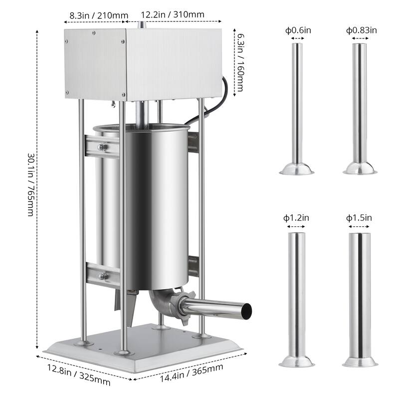 Electric Sausage Filling Machine with 5 Stuffing Tubes