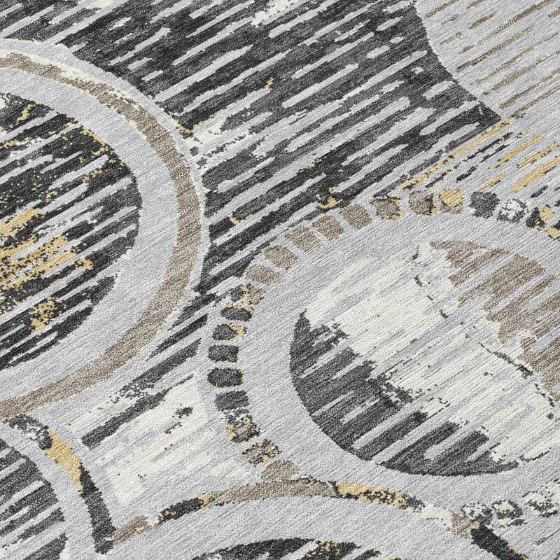 Machine Washable Indoor/ Outdoor Modern Grover Chantille Rug