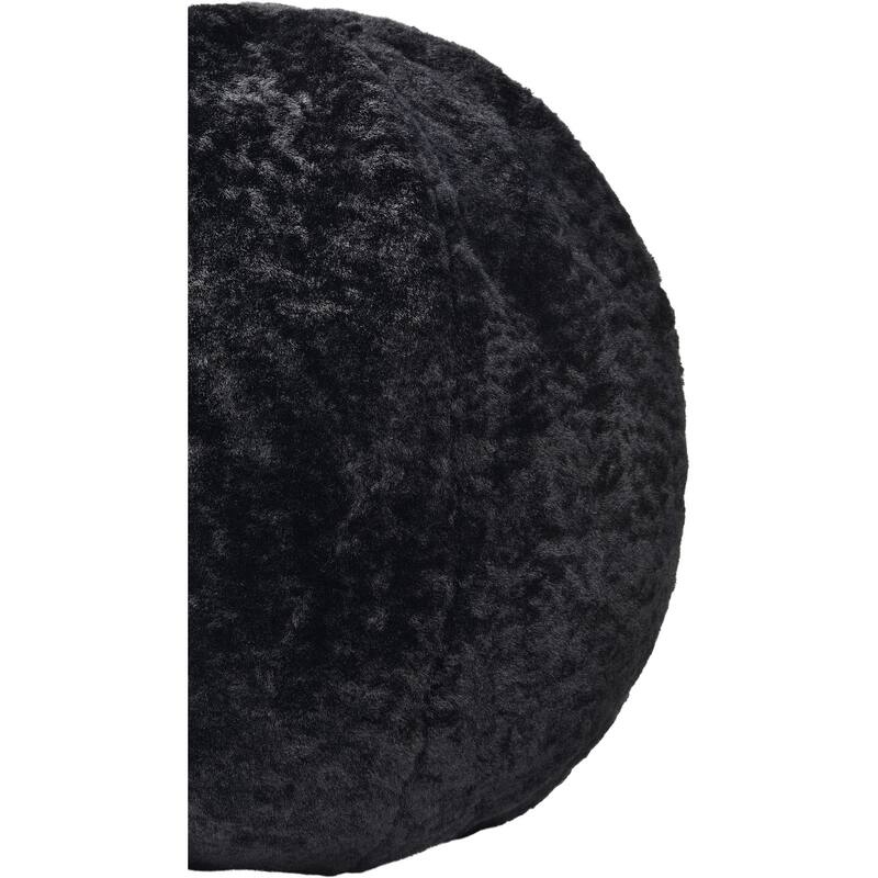 Solid Sphere Throw Pillow - 12" - Black