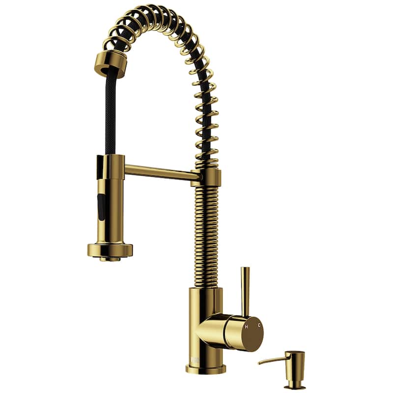 VIGO Edison 19" H Single Handle Pull-Down Sprayer Kitchen Faucet