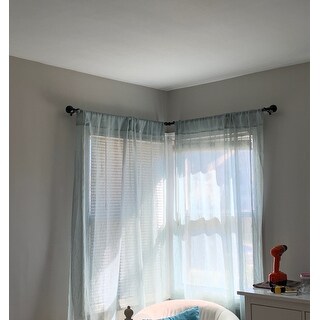 picture Bedroom Corner Window Curtains instyledesign piper corner window