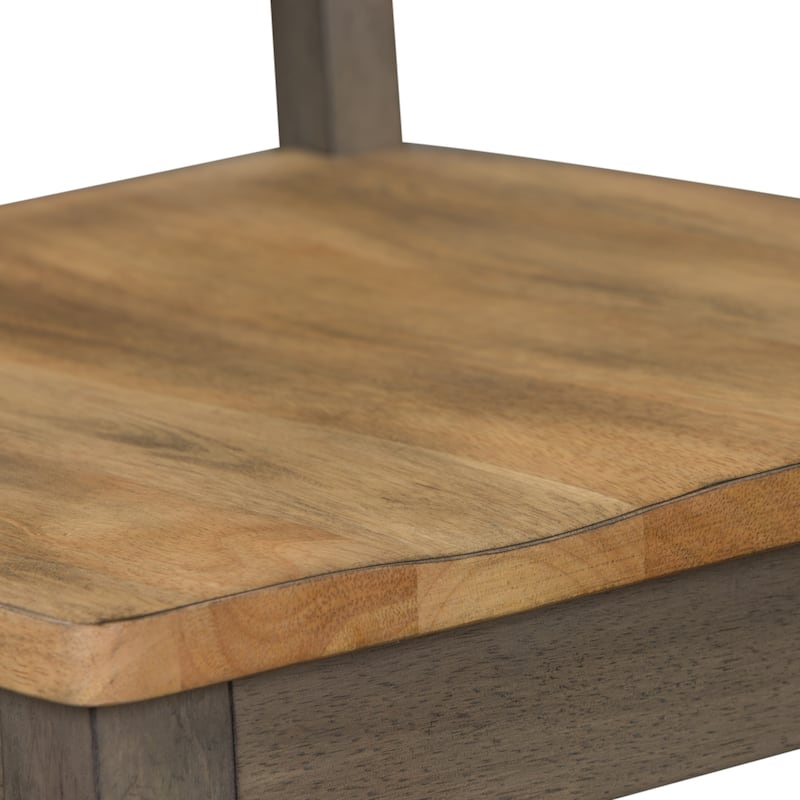 Lindsey Farm Gray and Sandstone 6 Piece Trestle Table Set