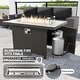 preview thumbnail 16 of 125, Kullavik 13 Pieces Outdoor Patio Furniture Set with Fire Pit Table w/ Wide Armrests