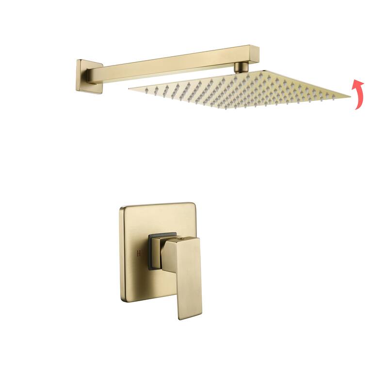 Square Single Spray Rainfall Showerhead