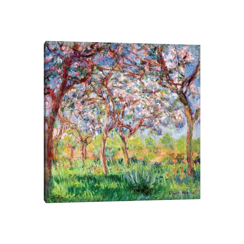 iCanvas "Printemps a Giverny, 1903 " by Claude Monet Canvas Print