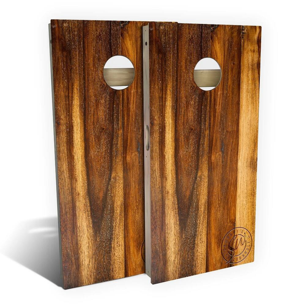 Treated Oak Design Outdoor Cornhole Board Set