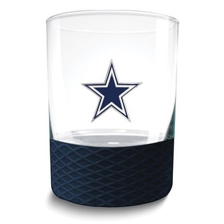 Nfl Dallas Cowboys Commissioner 14 Oz. Rocks Glass With Silicone Base 