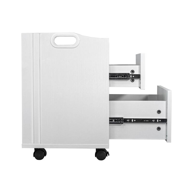 Alera Pedi Cart Pedicart Drawer Trolley for Pedicure Chair Spa Nail Salon, White - N/A