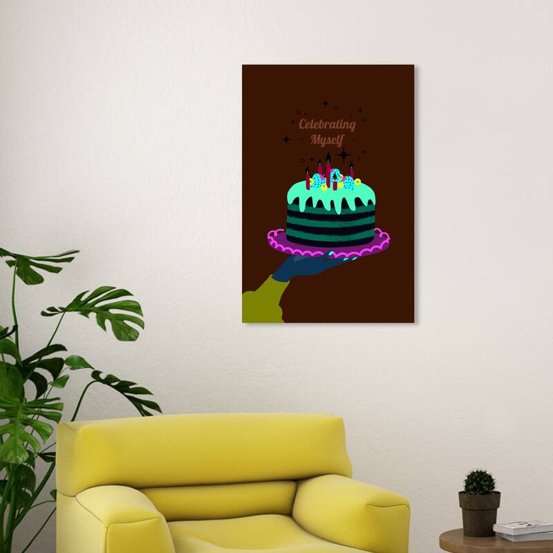 Wynwood Studio Canvas Food and Cuisine My Birthday Blue and Pastel Blue Modern & Contemporary Wall Art Canvas Print - 30 x 20